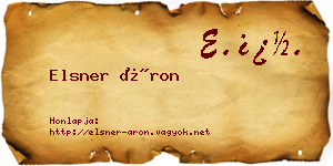 Elsner Áron névjegykártya